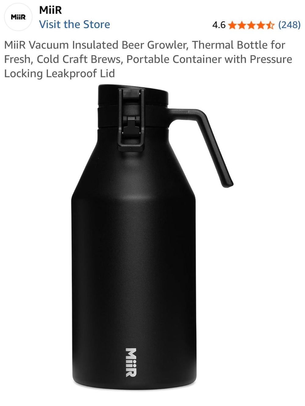 NEW! Miir 64 oz Growler